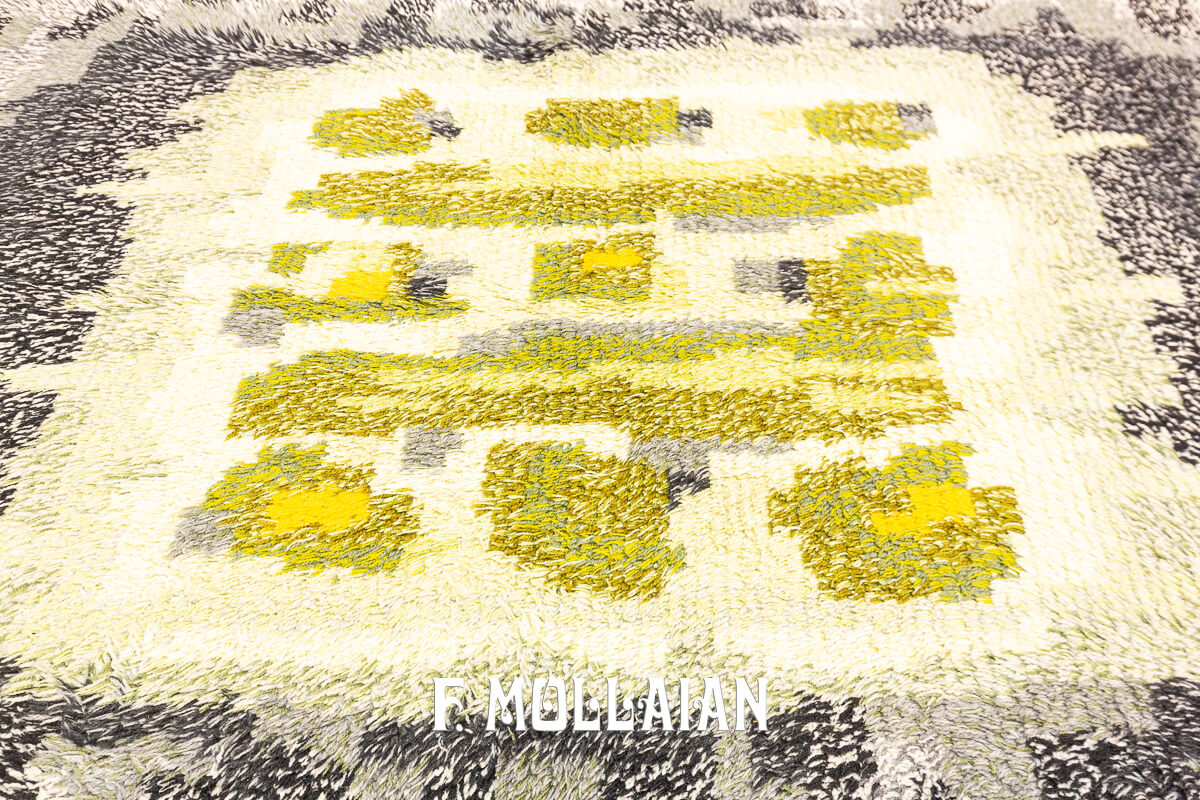Rya Rug Abstract Design n°:224859